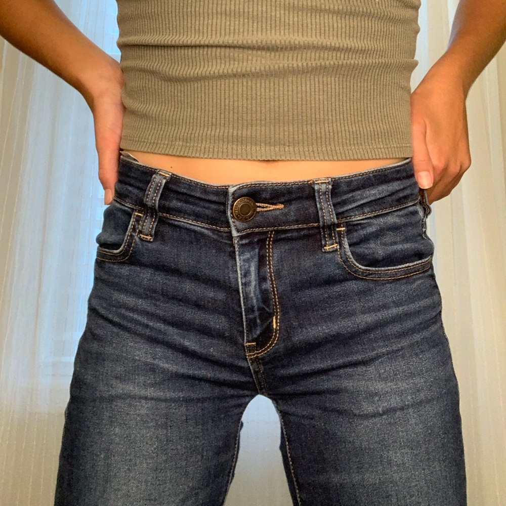 American eagle low rise ripped skinny jeans